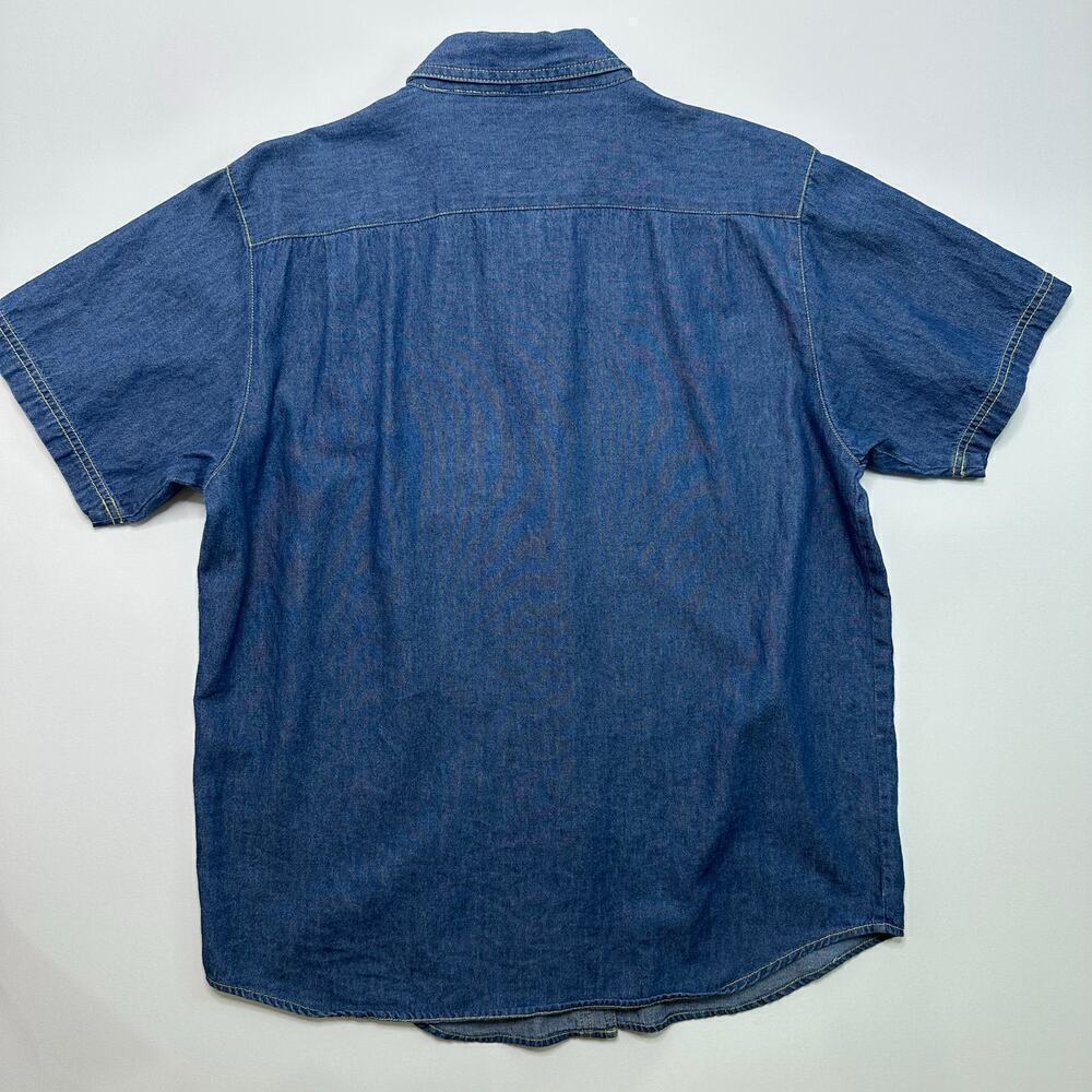Bob Mackie Wearable Art Floral Embroidered Denim Shirt - Picture 6 of 6